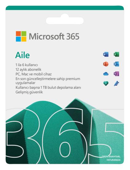 Microsoft 365 Aile - Elektronik Lisans