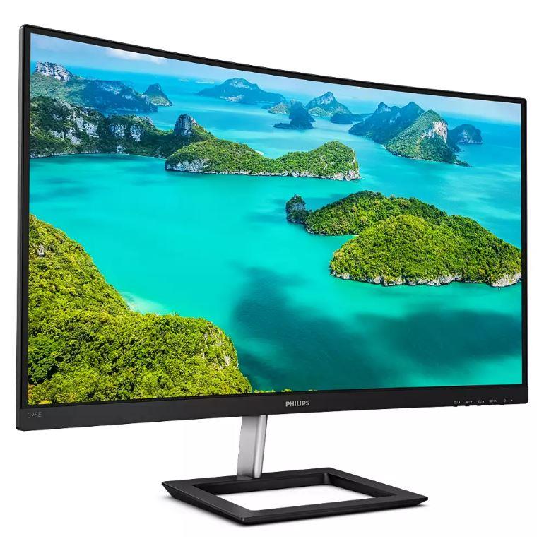 31.5%20PHILIPS%20325E1C/00%204MS%2075MHZ%201XVGA%201XHDMI%201XDP%202K%20WQHD%202560X1440%20FLICKER-FREE%20FREESYNC%20YÜKSEKLİK%20AYARI%20CURVED%20SİYAH