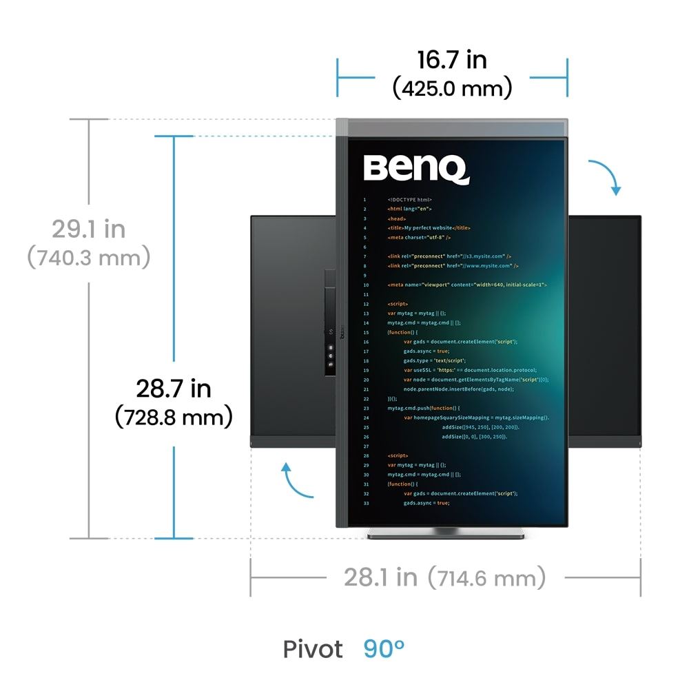 31.5 IPS 4K Daisy Chain Pivot PIP-PBP DualView Programlama Monitörü