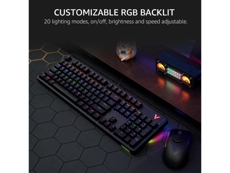 V500PRO RGB / Antighosting Mechanical Blue Switch Gaming Keyboard Black