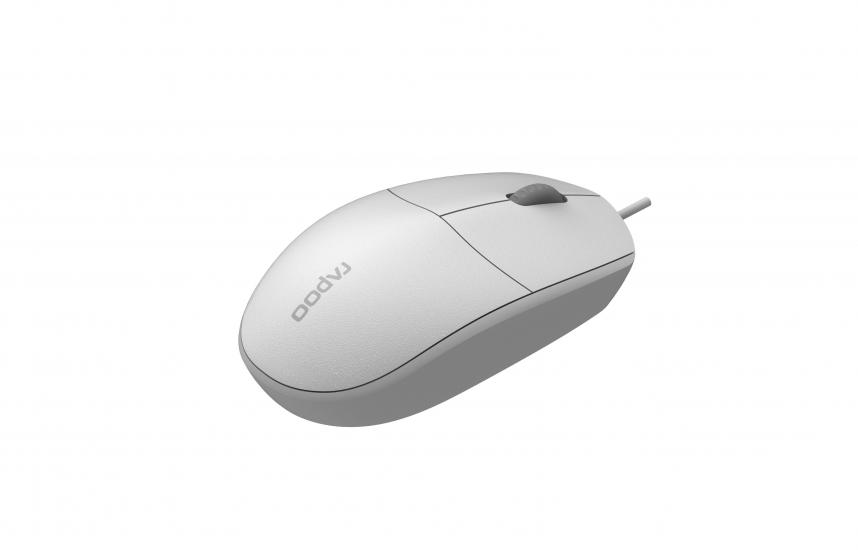 RAPOO 18102-RP N100,1600DPI,Her İki El İle Kullanılabilen USB Beyaz Mouse