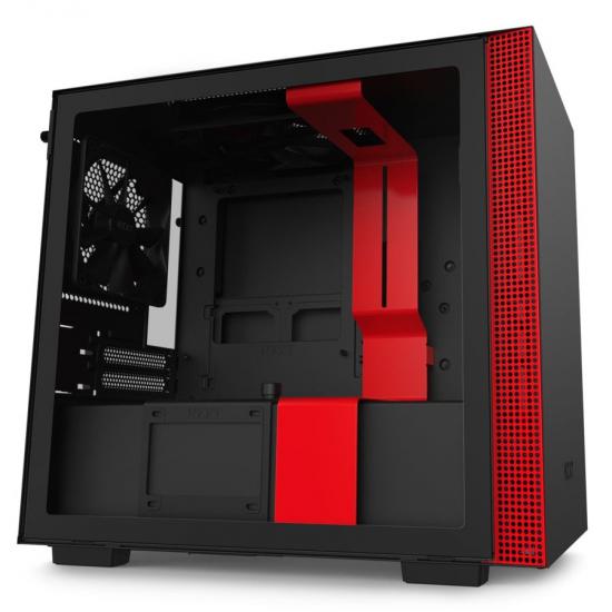NZXT CA-H210B-BR H210 Mini ITX Black/Red Chassis with 2x 120mm Aer F Case Fans