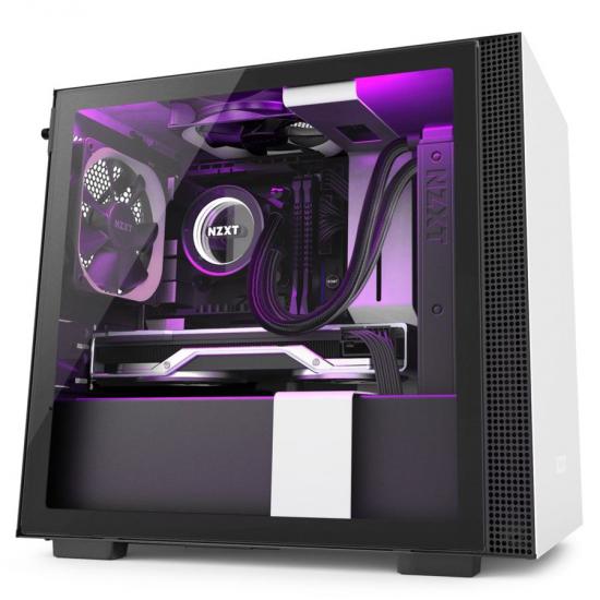 NZXT CA-H210I-W1 H210i Mini ITX White/Black Chassis with Smart Device 2, 2x 120mm Aer F