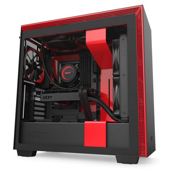 NZXT CA-H710B-BR H710 Mid Tower Black/Red Chassis