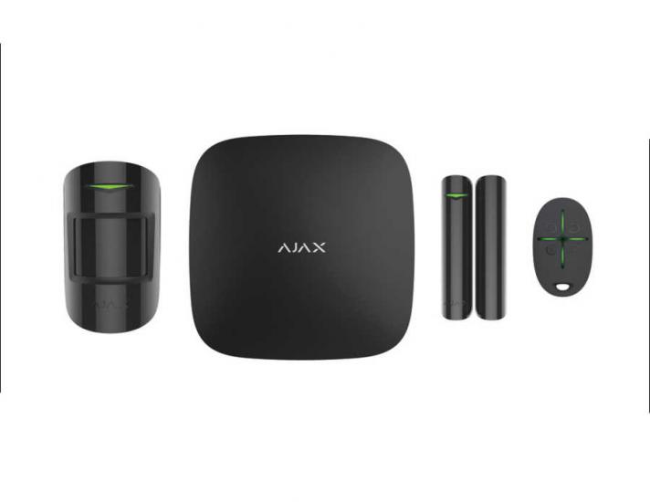 Ajax Kablosuz Alarm Seti - Hub+M.Kontak+Pır+Kumanda Siyah