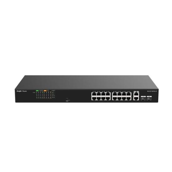RUIJIE REYEE RG-ES118FGS-LP 16 PORT 10/100 + 2X1GB RJ45/SFP UPLINK COMBO 120W POE RACKMOUNT SWITCH