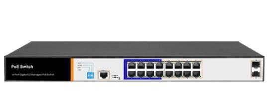 Managed Gigabit 16 Port PoE Switch