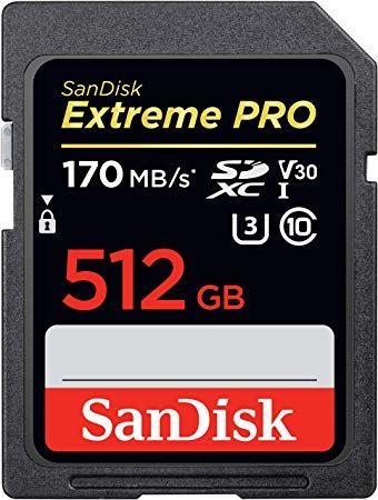 512 GB Extreme Pro SDHC 170 MB/s Class 10 SD-MMC Kart