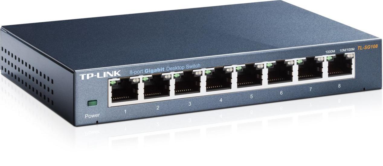 10/100/1000Mbps 8xPort Yönetilemez Desktop Switch