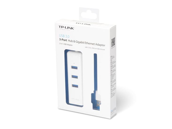 USB 3.0 3 Port Hub ve Ethernet Adaptör Çoklayıcı